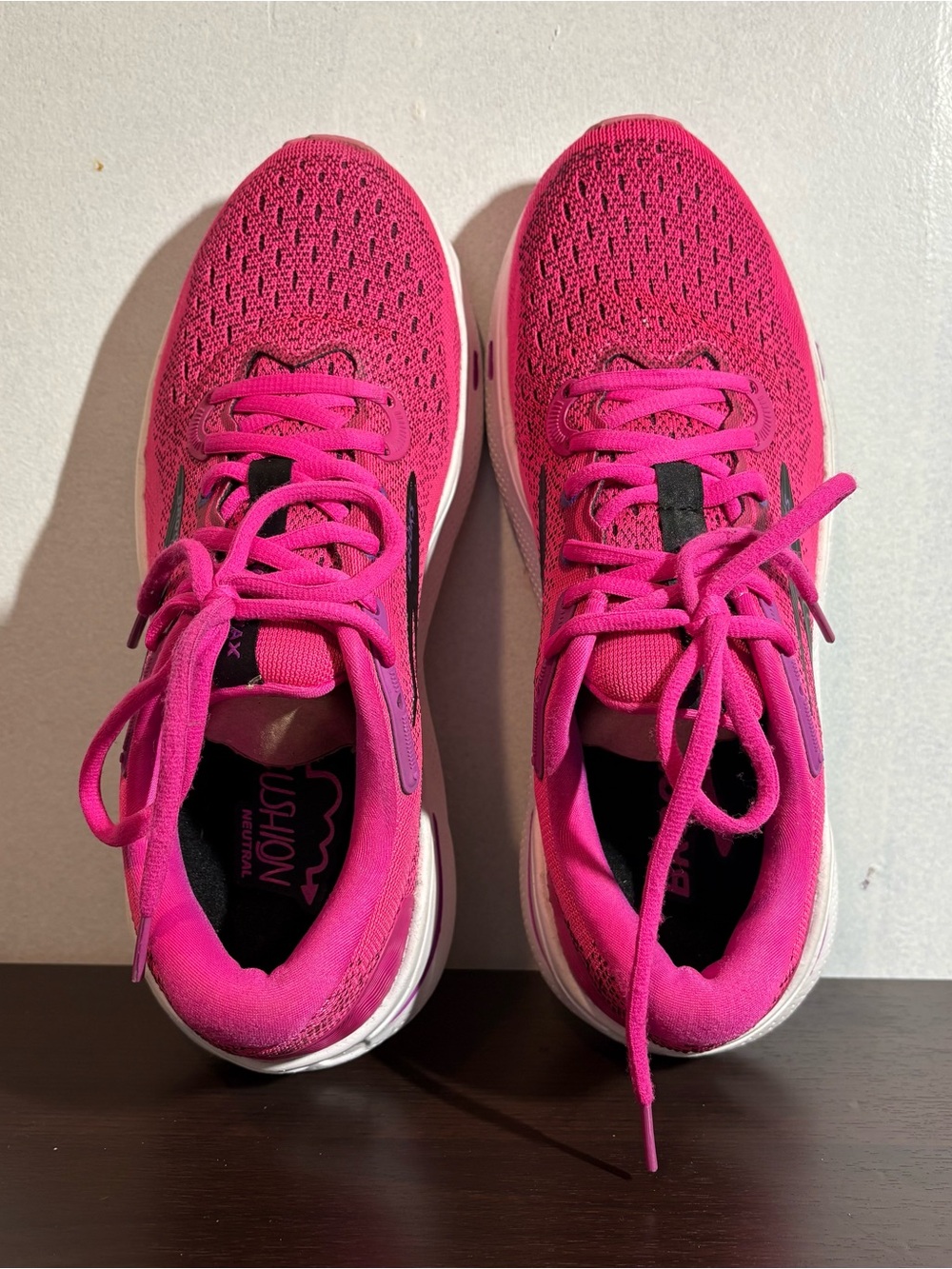 Brooks Ghost Max Shoes Womens Size 9 B Pink Mesh Running Sneakers - Picture 3 of 9